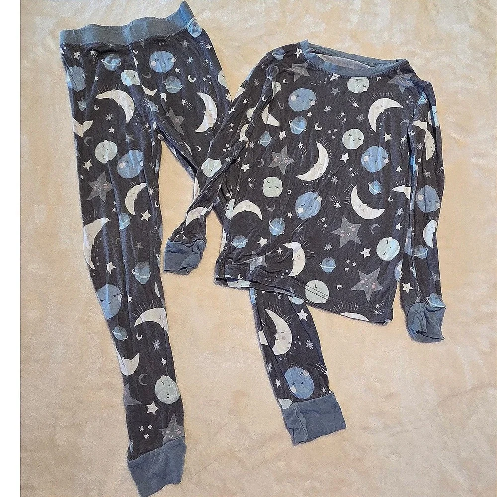 Little Sleepies To The Moon And Back 4T Toddler Bamboo Pajama Set Unisex